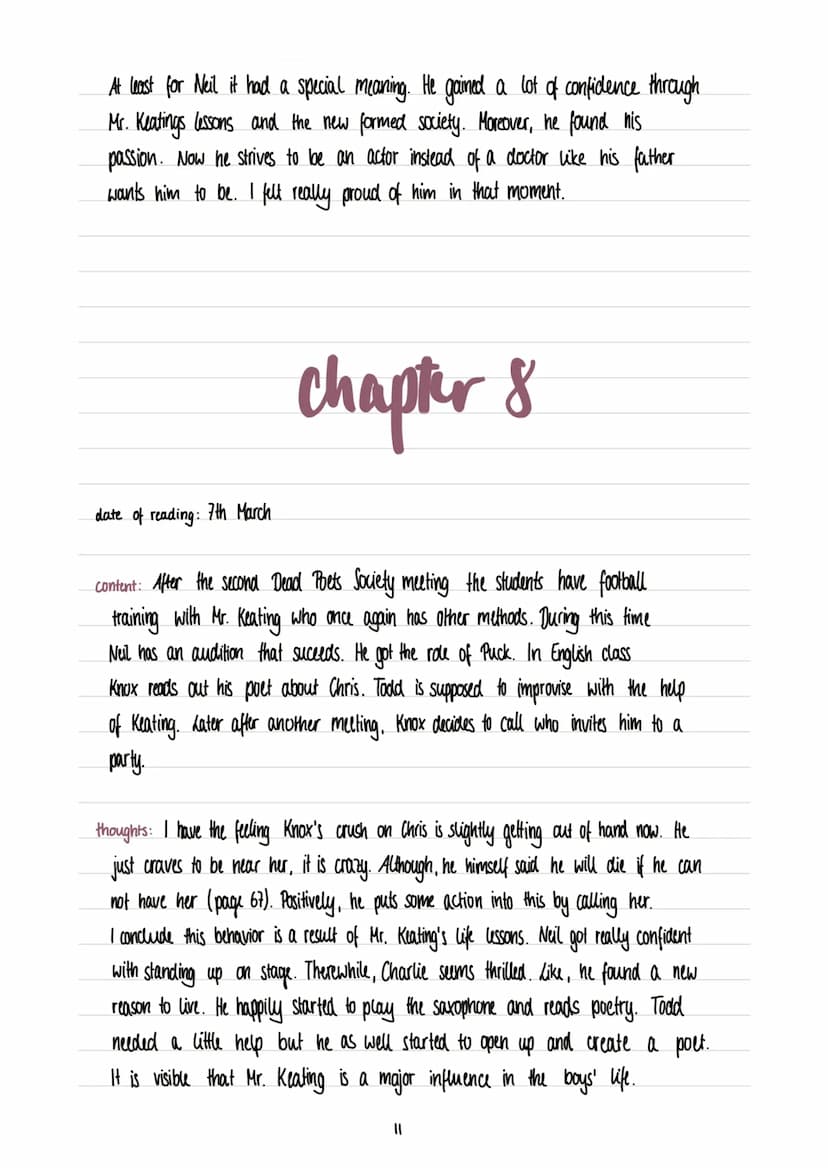 NANCY H. KLEINBAUM
DEAD
POETS
SOCIETY
ASSIGNMENT: READING JOURNAL
SUBJECT: ENGLISH
AUTHOR: MELISSA DESIDERIA SCHUTT
CLASS: 10B table of cont