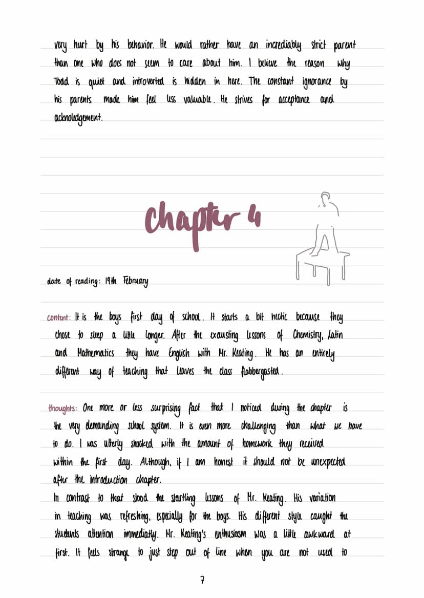 NANCY H. KLEINBAUM
DEAD
POETS
SOCIETY
ASSIGNMENT: READING JOURNAL
SUBJECT: ENGLISH
AUTHOR: MELISSA DESIDERIA SCHUTT
CLASS: 10B table of cont