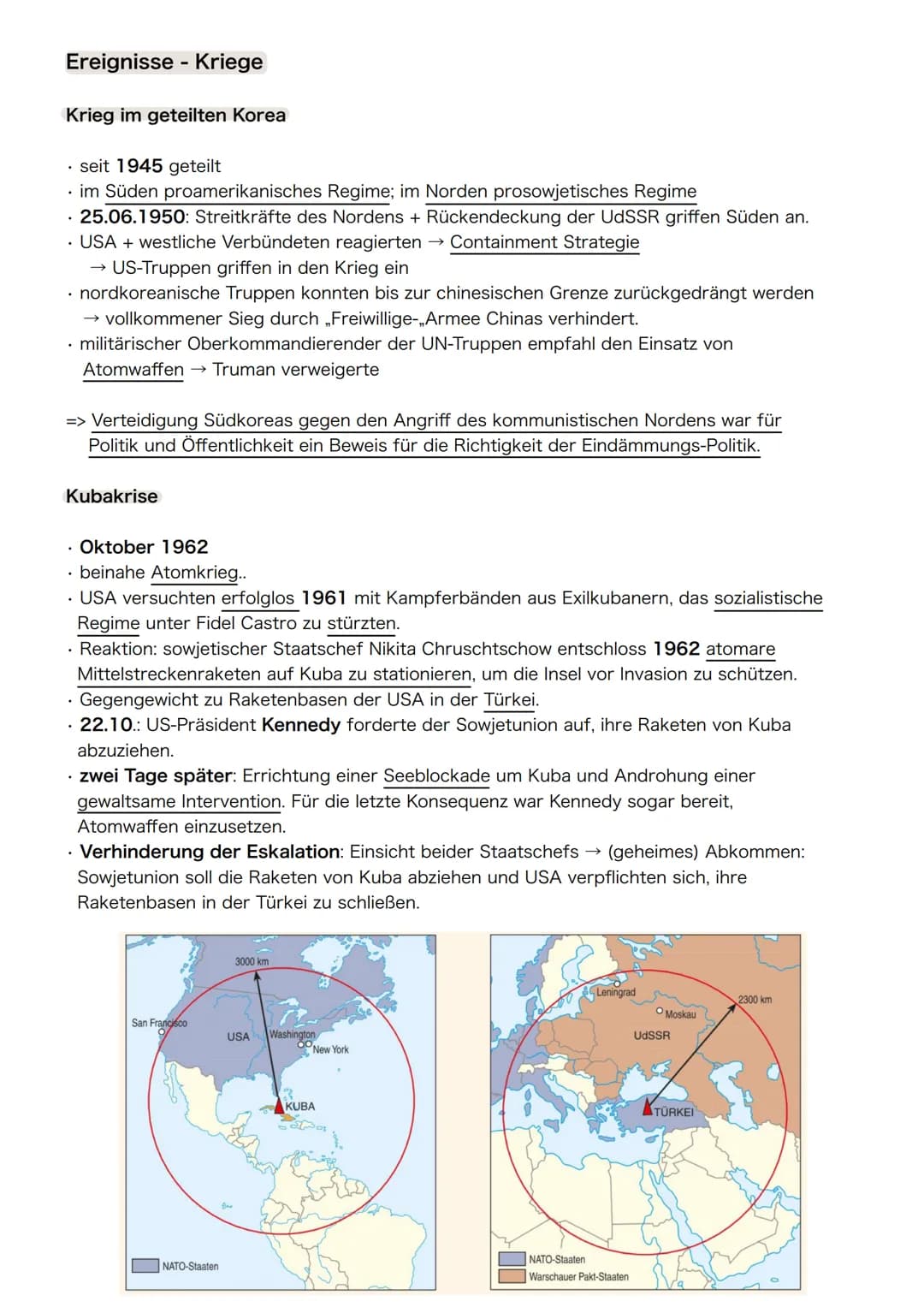 Geschichte - Teilung Deutschlands
DER KALTE KRIEG
Zwischen 1945 und 1990/91 war die Welt in zwei Lager gespalten. Gruppiert um die
Supermäch