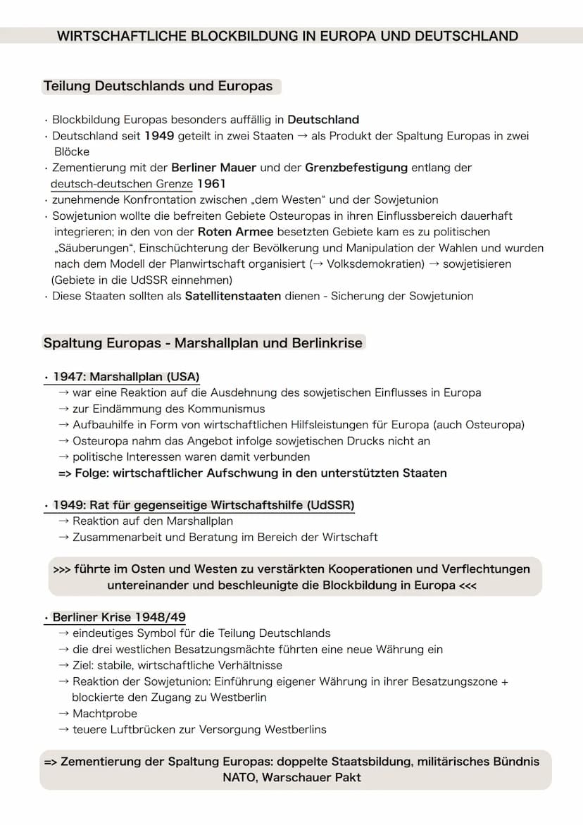 Geschichte - Teilung Deutschlands
DER KALTE KRIEG
Zwischen 1945 und 1990/91 war die Welt in zwei Lager gespalten. Gruppiert um die
Supermäch