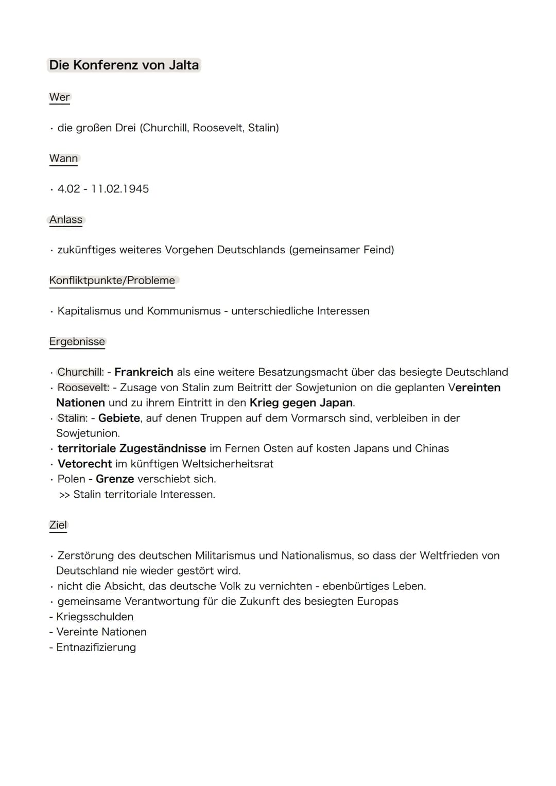 Geschichte - Teilung Deutschlands
DER KALTE KRIEG
Zwischen 1945 und 1990/91 war die Welt in zwei Lager gespalten. Gruppiert um die
Supermäch