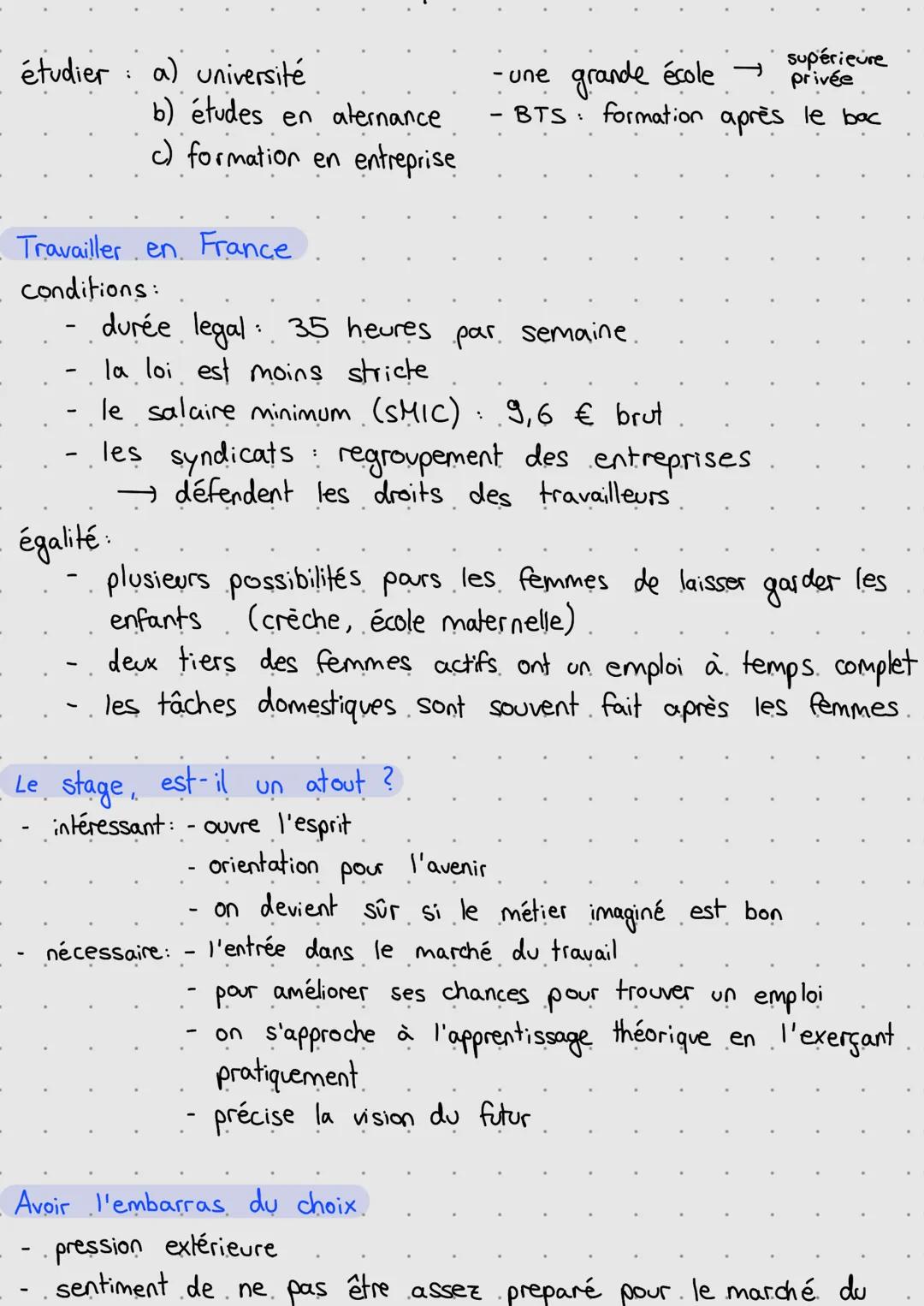 Comment vois-tu ton avenir professionnel?

- rêves: - avoir une bonne avenir (famille, travail, maison...)
 - étudier /avoir du succès
 - av