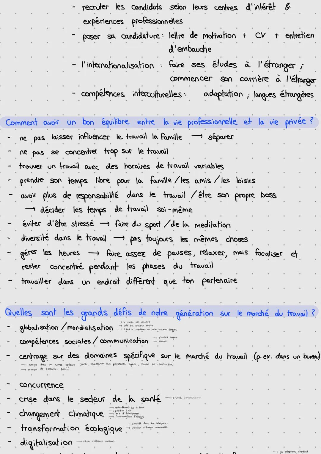 Comment vois-tu ton avenir professionnel?

- rêves: - avoir une bonne avenir (famille, travail, maison...)
 - étudier /avoir du succès
 - av