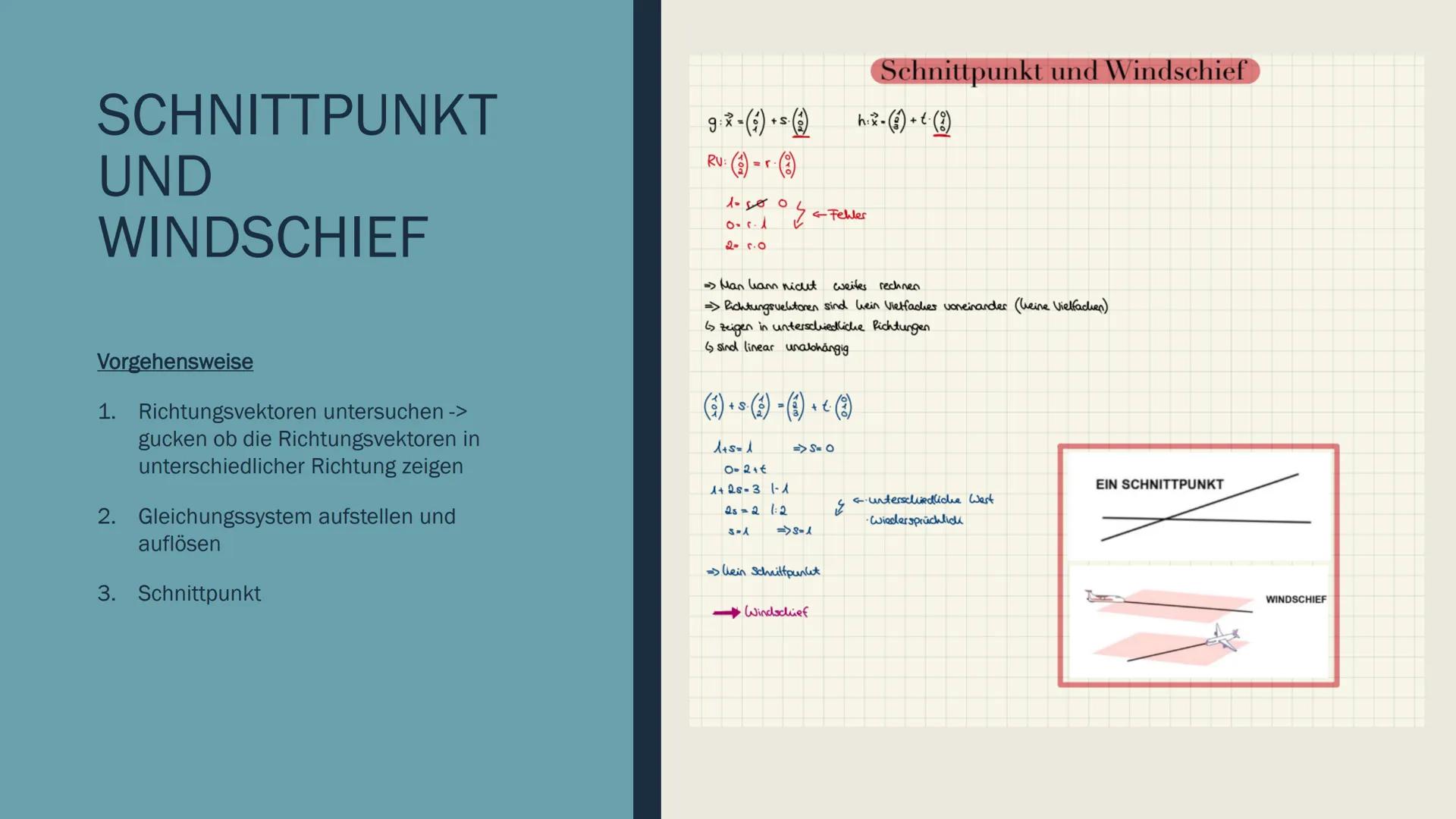 GERADEN IM RAUM INHALTSVERZEICHNIS
Definition
Parameterdarstellung einer Geraden
■ Punktprobe
Lagebeziehungen von Geraden DEFINITION
Geraden