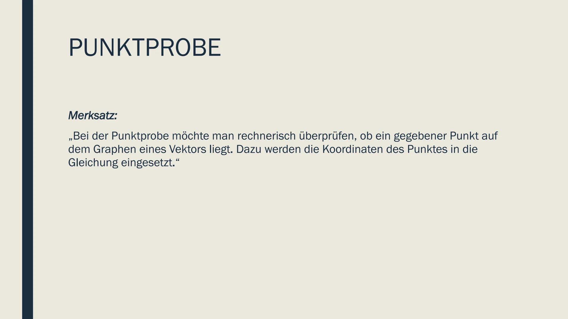 GERADEN IM RAUM INHALTSVERZEICHNIS
Definition
Parameterdarstellung einer Geraden
■ Punktprobe
Lagebeziehungen von Geraden DEFINITION
Geraden
