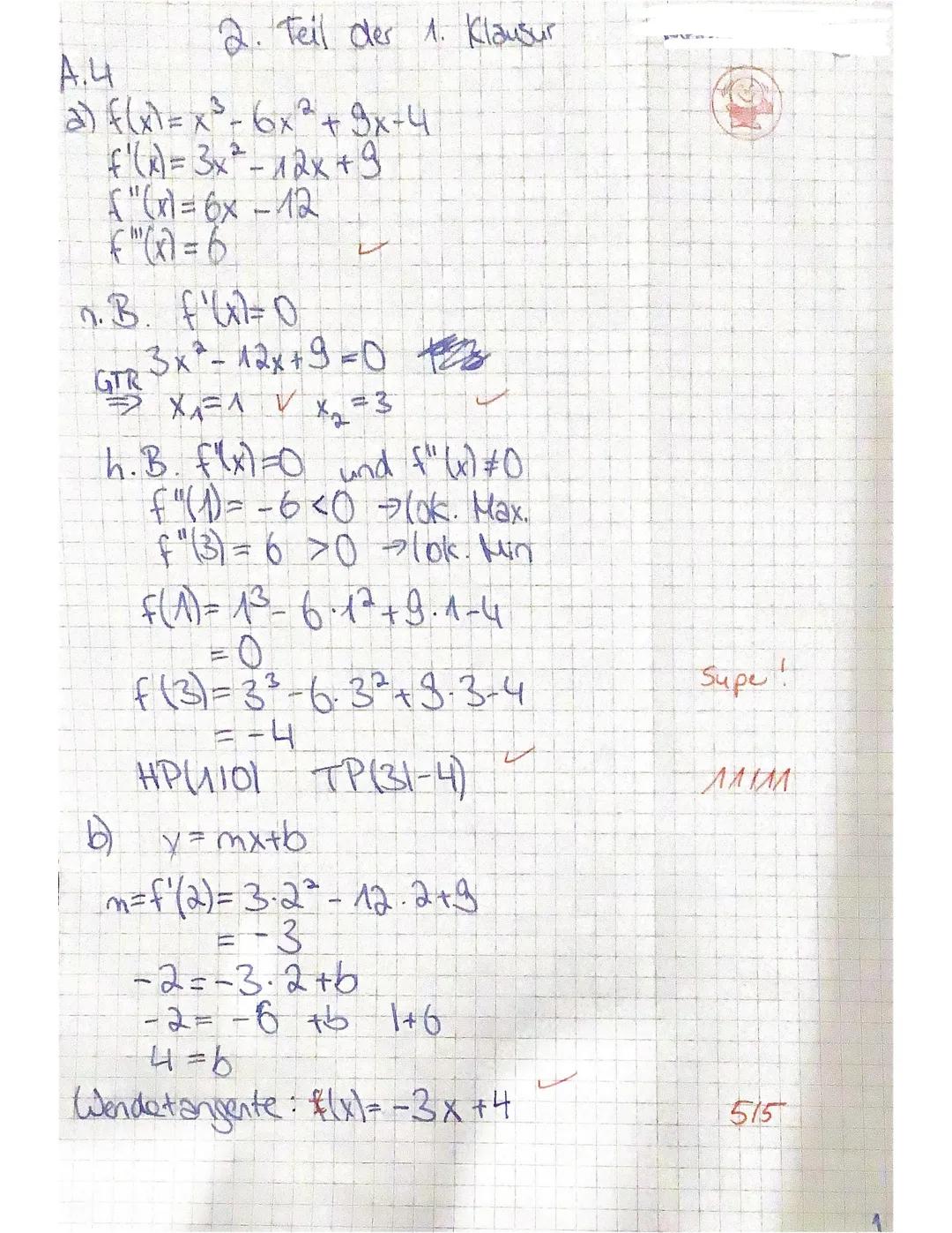 Mathe Q1
Checkliste:
0
Lass bitte überall etwa 6cm Rand frei (1/3 des Klausurbogens).
☐ Schreibe bitte deinen Namen auf die Aufgabenblätter 