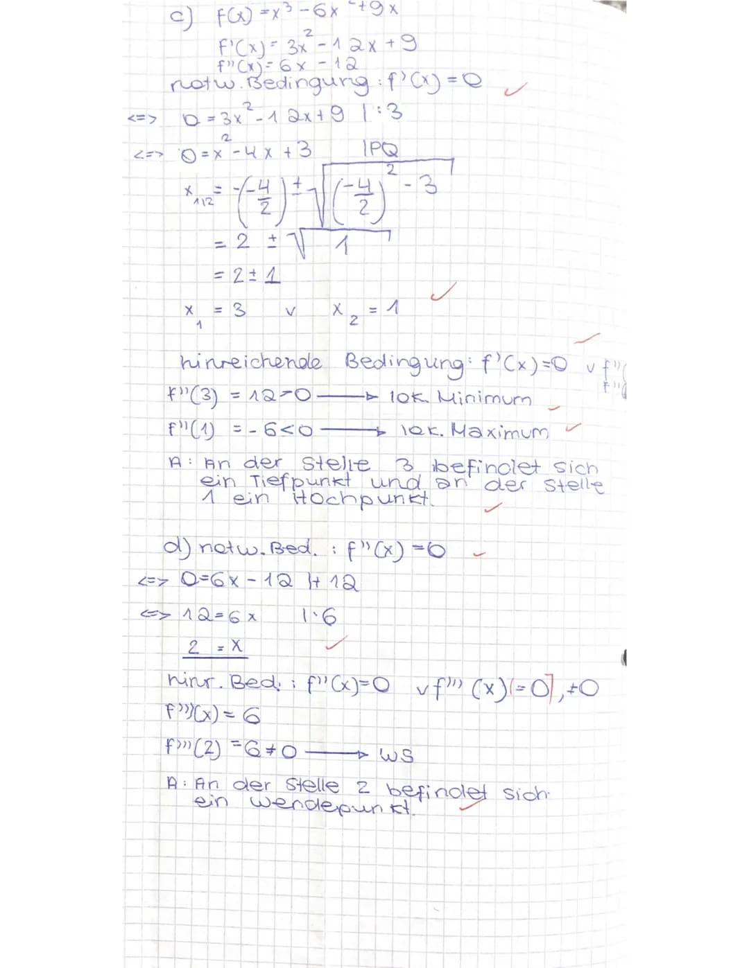 Aufgabe 4 (ausführlicher Lösungsweg)
Bestimmt die Nullstellen der Funktion
Für NST gilt f(x) = 0⇒16-x² = 0⇒x=14
Gibt den Scheitelpunkt an S(