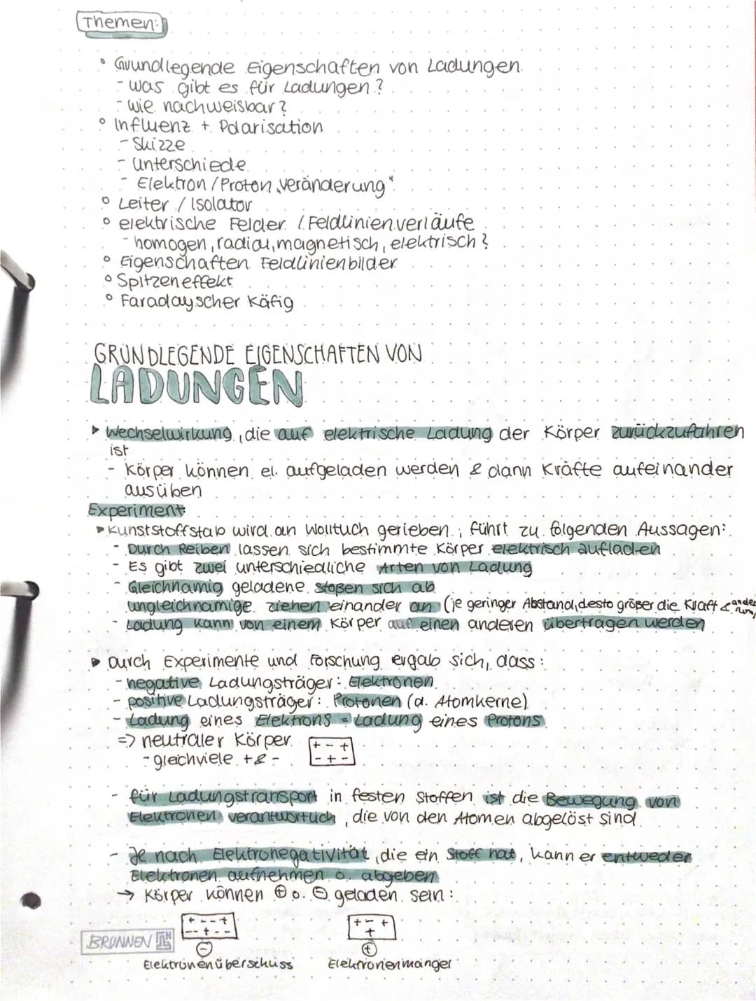 E-Lehre Q1 (Polarisation, Influenz, E-Felder, Faradyscher Käfig)