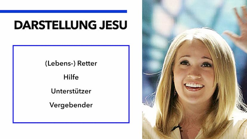 JESUS, TAKE THE WHEEL
AMERICAN MUSIC AWARD
CARRIE UNDERWOOD
dick GLIEDERUNG
●
Allgemeine Informationen
●
Lied anhören
● Text
Darstellung Jes