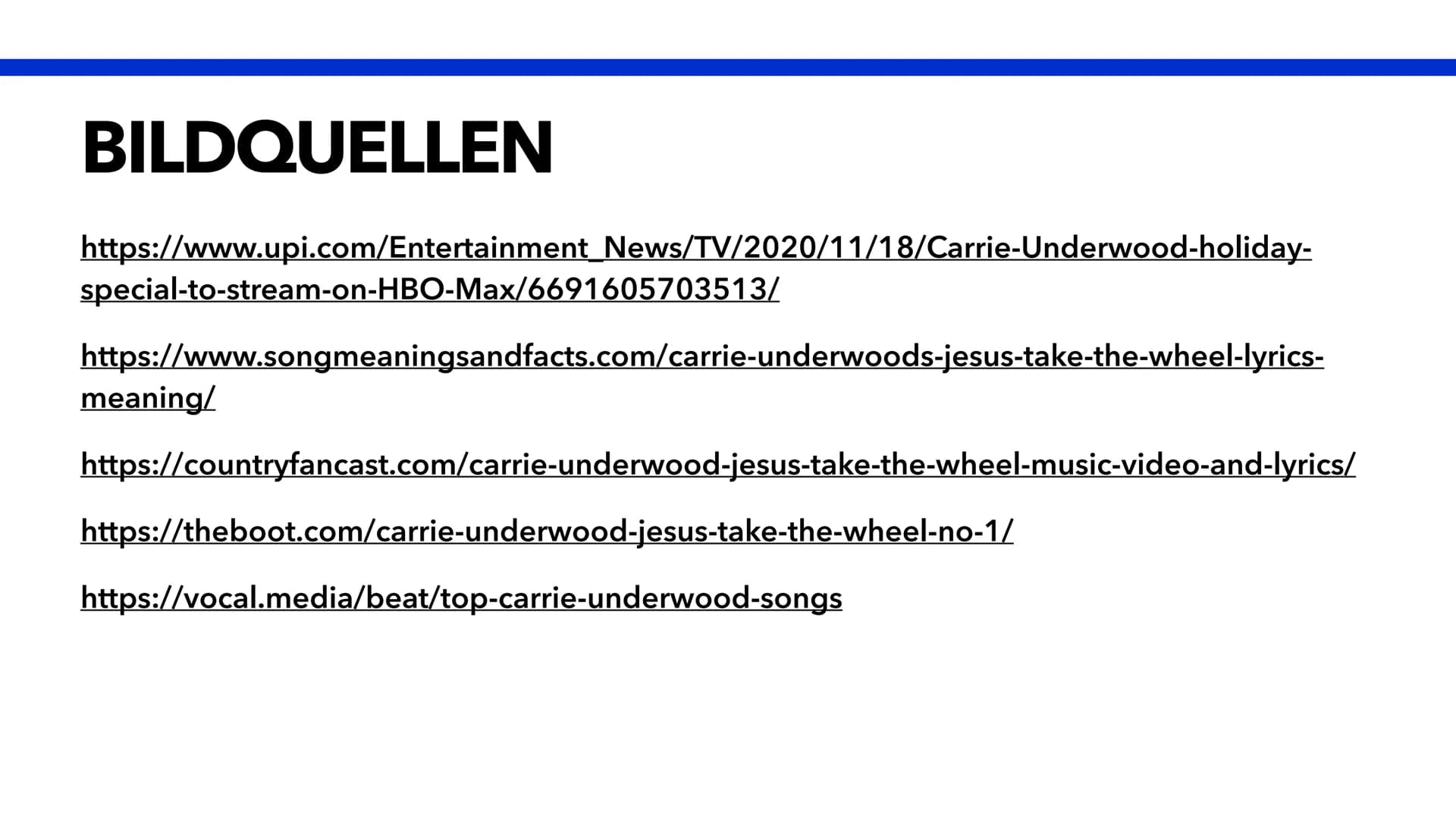 JESUS, TAKE THE WHEEL
AMERICAN MUSIC AWARD
CARRIE UNDERWOOD
dick GLIEDERUNG
●
Allgemeine Informationen
●
Lied anhören
● Text
Darstellung Jes