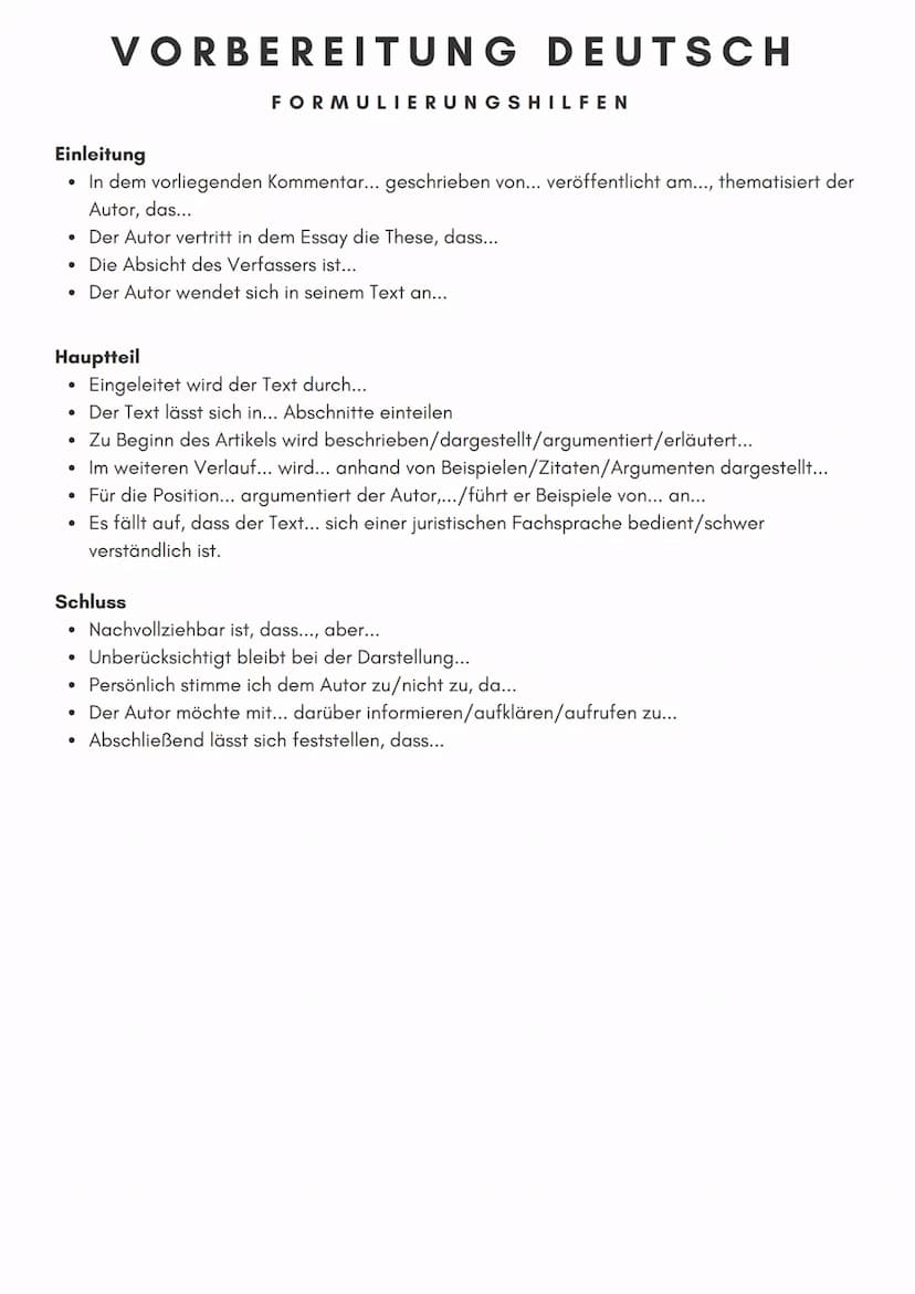 Einleitung
Titel, Autor, Textsorte (z.B. Essay, Reportage, Kommentar, Wissenschaftliche Arbeit, Rede...),
Erscheinungsjahr, Publikationsorga