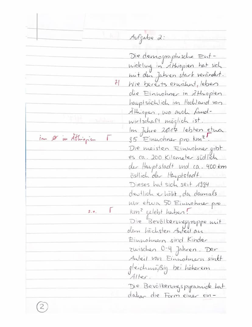 22.03 24
Athiopiens demographische
Entwicklung als Herausforderung
zum wirtschaftlichen Aufschwung
Erdkunde LK Aufgabe 1:
Athiopien ist ein 
