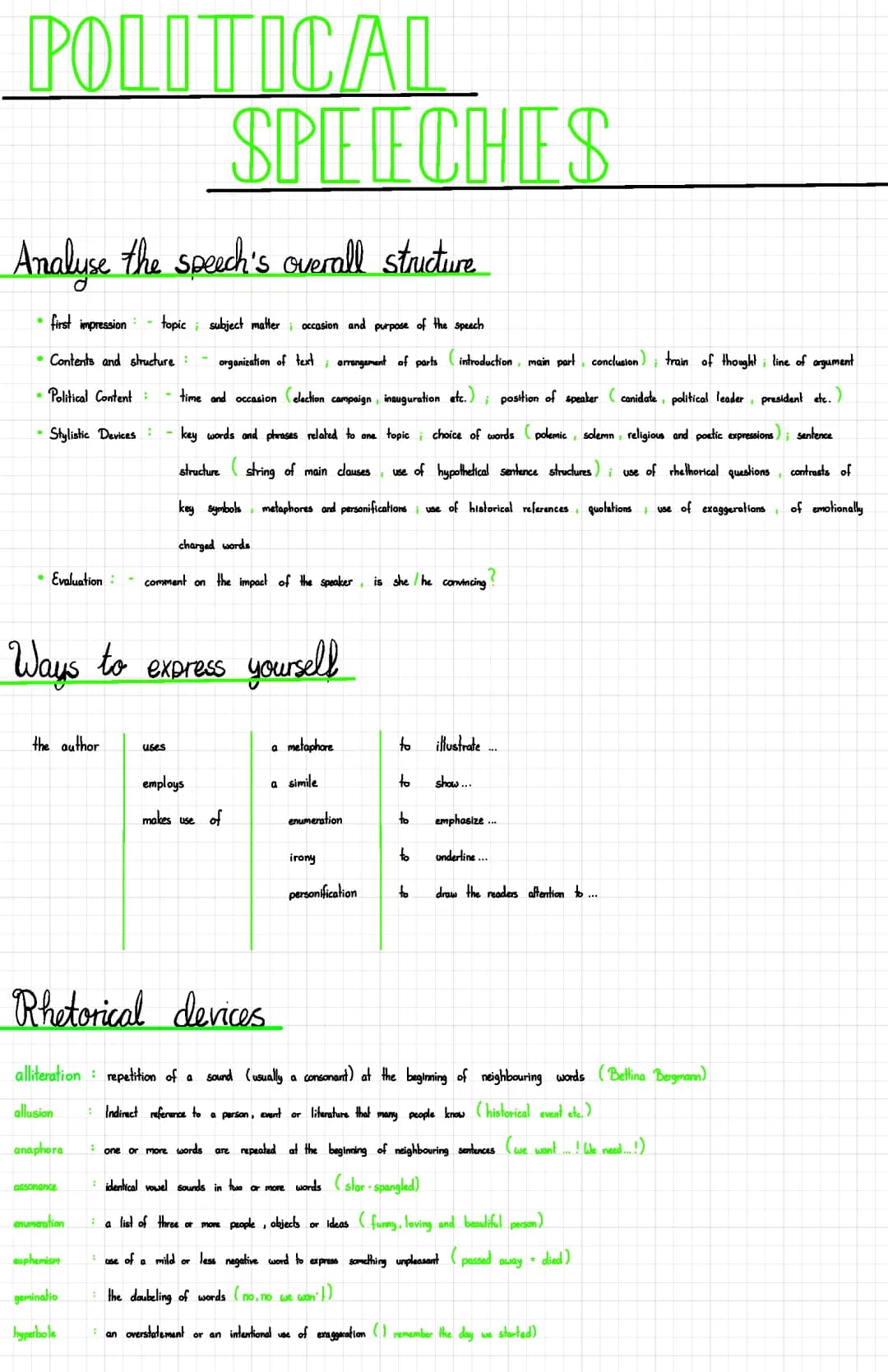how to analyse political speeches 