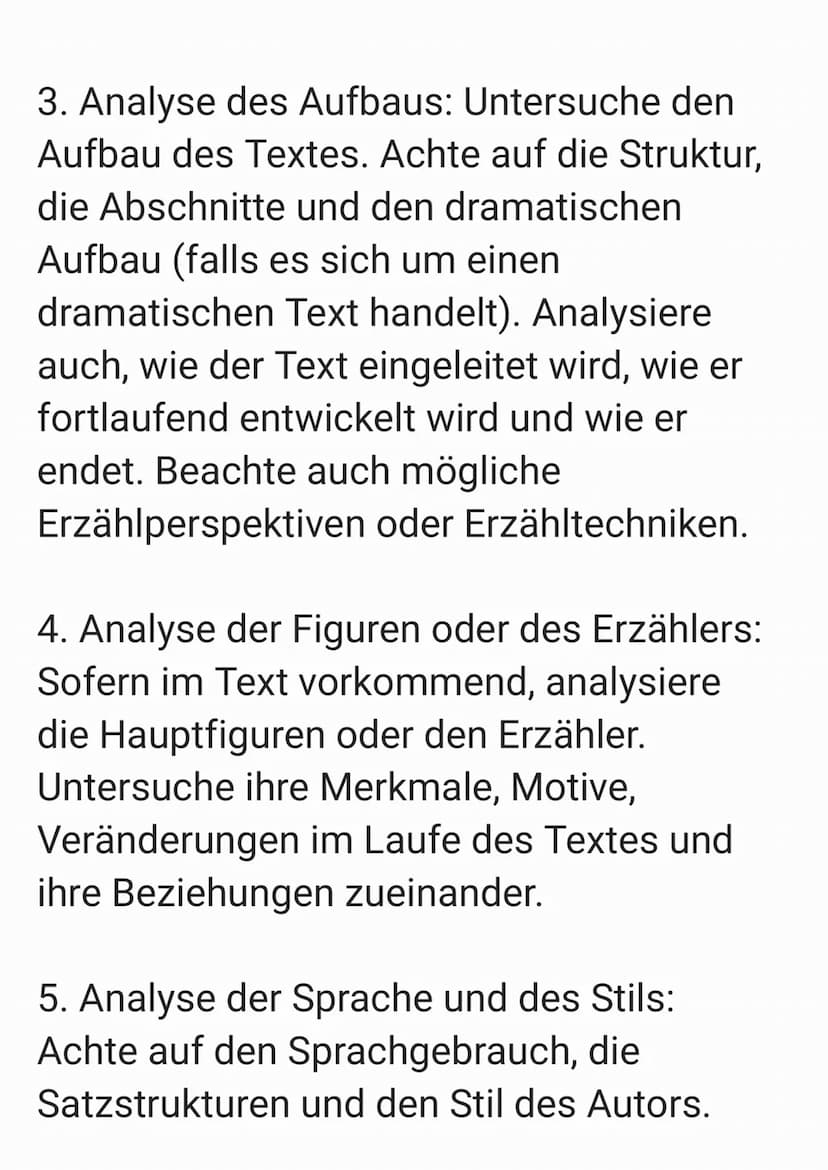 Textanalyse
Eine Textanalyse ist ein strukturierter und
methodischer Ansatz, um einen Text zu
untersuchen und seine verschiedenen
Aspekte zu