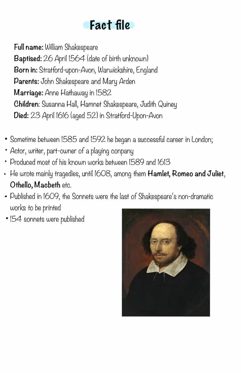 Characteristics of English language
Shakespeare's English :
●
He experimented with language
Any kind of wordplay and puns were popular with 