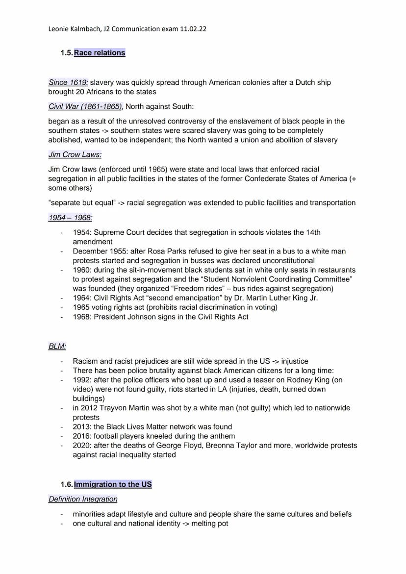 Leonie Kalmbach, J2 Communication exam 11.02.22
1. Focus: United States
1.1.
American Society
a) Patriotism
b) The American Dream
1.2.
1.3.
