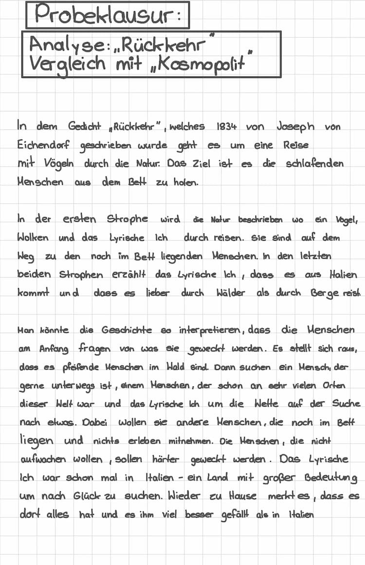 Know Gedichtsanalyse "Rückkehr" thumbnail