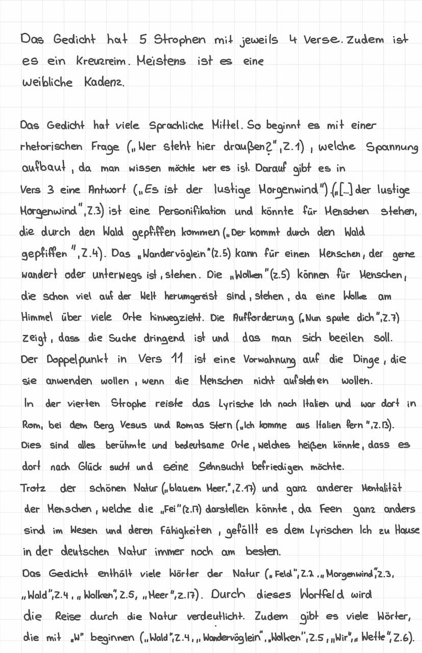 Probeklausur:
Analyse:,Rückkehr
Vergleich mit „Kosmopolit
00
In dem Gedicht Rückkehr", welches 1834 von Joseph von
Eichendorf geschrieben wu