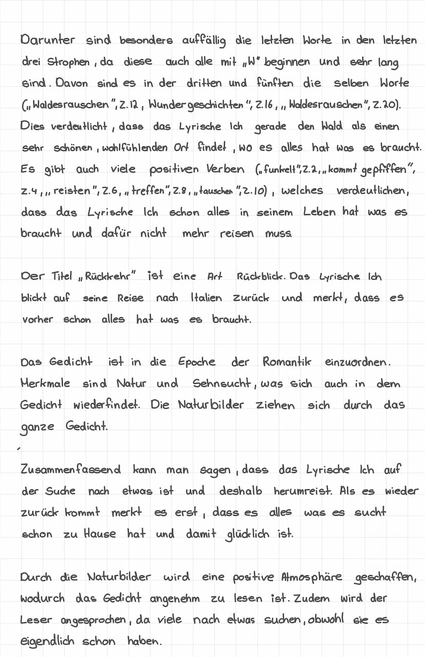 Probeklausur:
Analyse:,Rückkehr
Vergleich mit „Kosmopolit
00
In dem Gedicht Rückkehr", welches 1834 von Joseph von
Eichendorf geschrieben wu