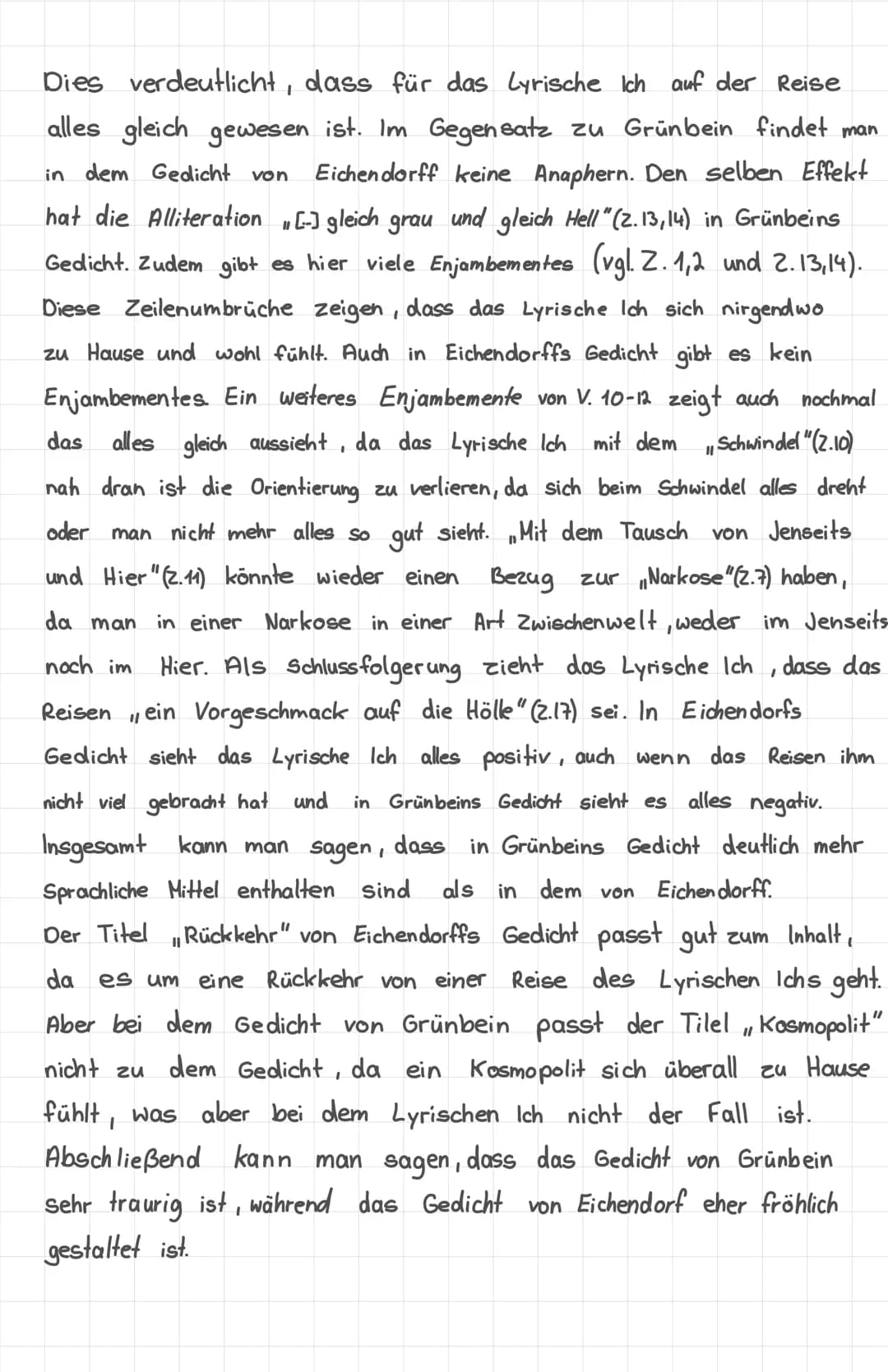 Probeklausur:
Analyse:,Rückkehr
Vergleich mit „Kosmopolit
00
In dem Gedicht Rückkehr", welches 1834 von Joseph von
Eichendorf geschrieben wu