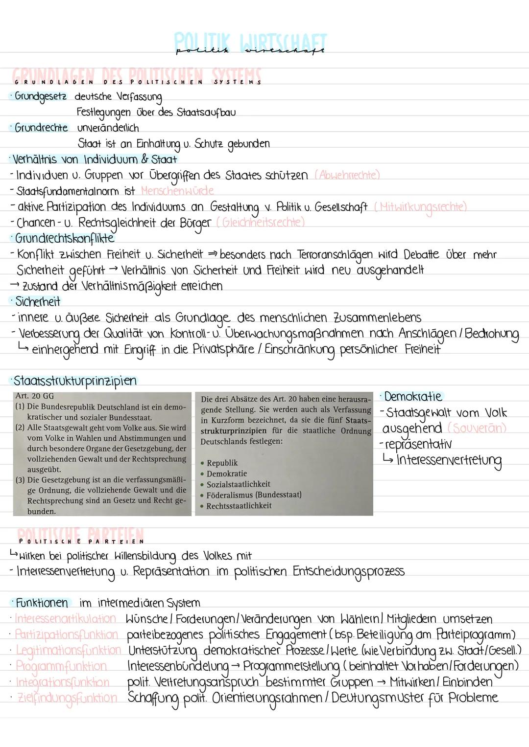 GRUNDLAGEN
POLITIK WIRTSCHAFT
DES POLITISCHEN SYSTEMS
نسمه
· Grundgesetz deutsche Verfassung
Festlegungen über des Staatsaufbau
Grundrechte 