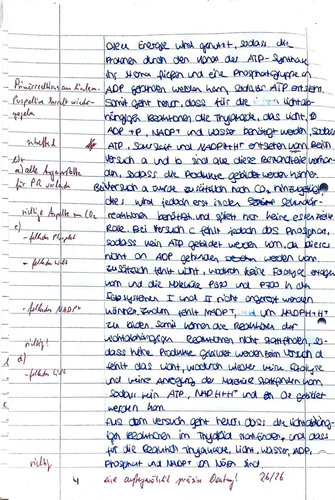 Gesamtpunktzahl: 48/48 Note/Notenpunkto: sehr gut 115 P.
29.06.120
Aufgabenstellung
sr
Experimente zur Fotosynthese
Dem US-amerikanischen Bi