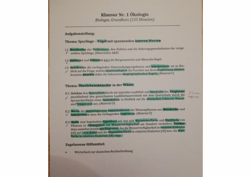 Material E: Physiologische Angepasstheiten
^)
optimum
T
AS
2)
6.00
18:00
24.00
Optimum
6:00
23
Abbildung 6: Lufttemperatur und relative Luft