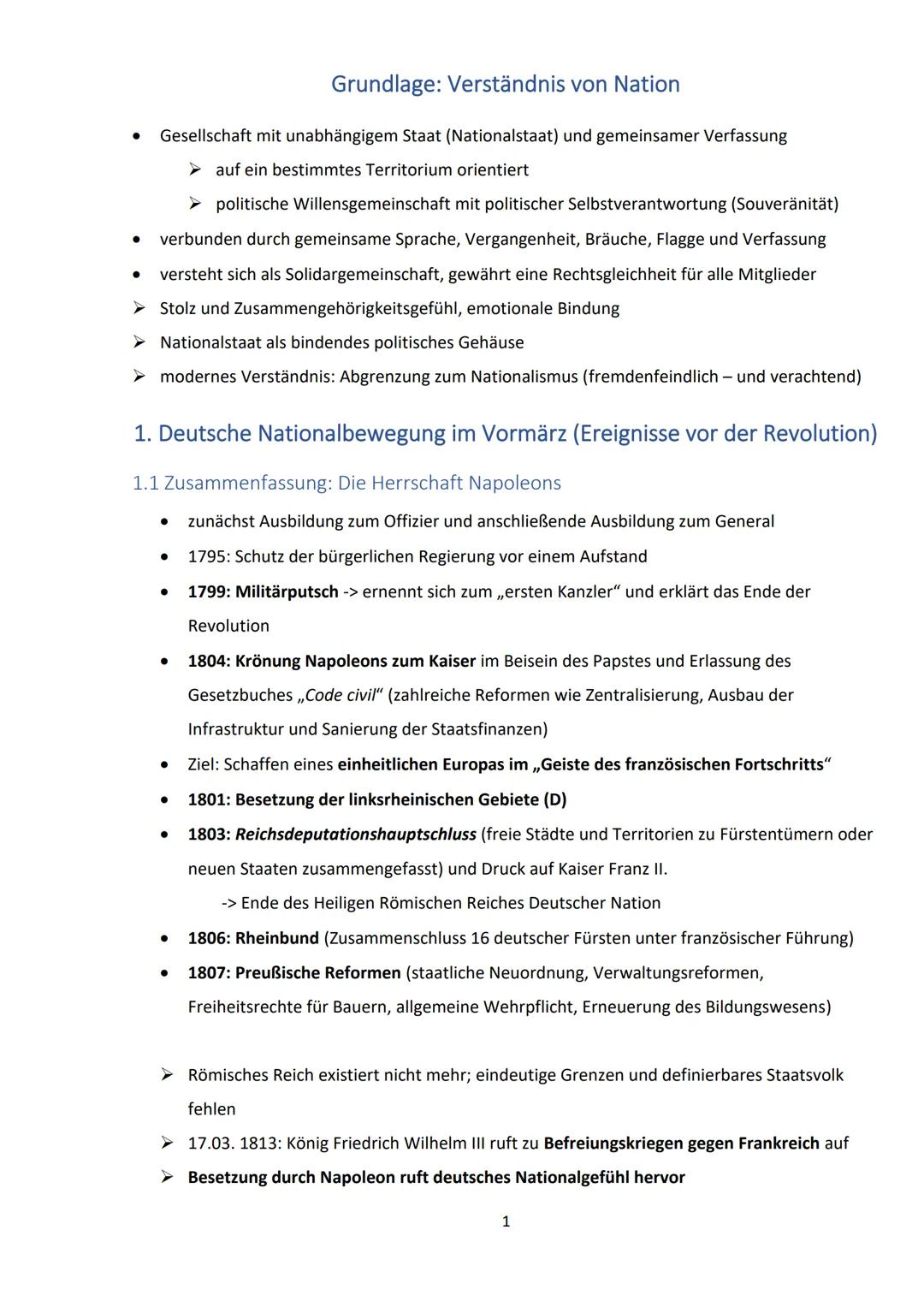 Geschichte LK Abiturvorberitung:

1. Themenkomplex:

Nationalismus, Nationalstaat und deutsche
Identität im 19. Und 20. Jahrhundert # Grundl