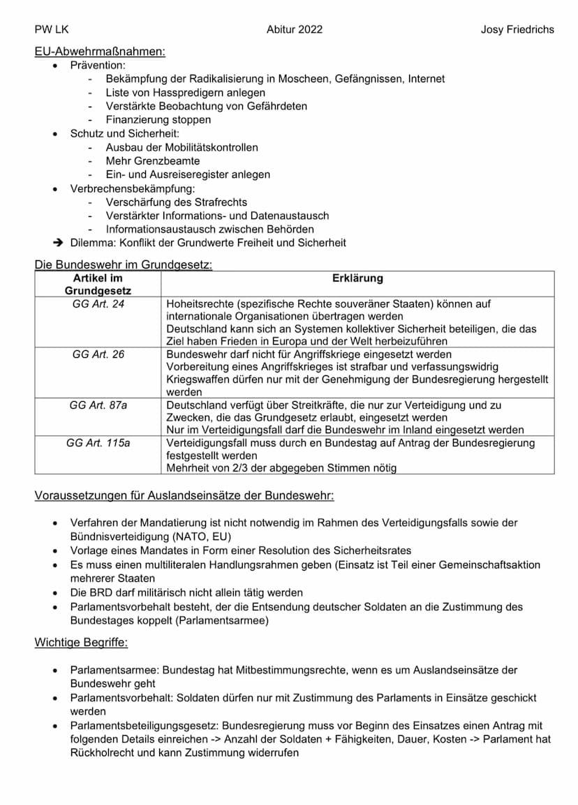 PW LK
Friedenssicherung als nationale und internationale Herausforderung
Erscheinungsformen des internationalen Terrorismus:
Autonomistisch/
