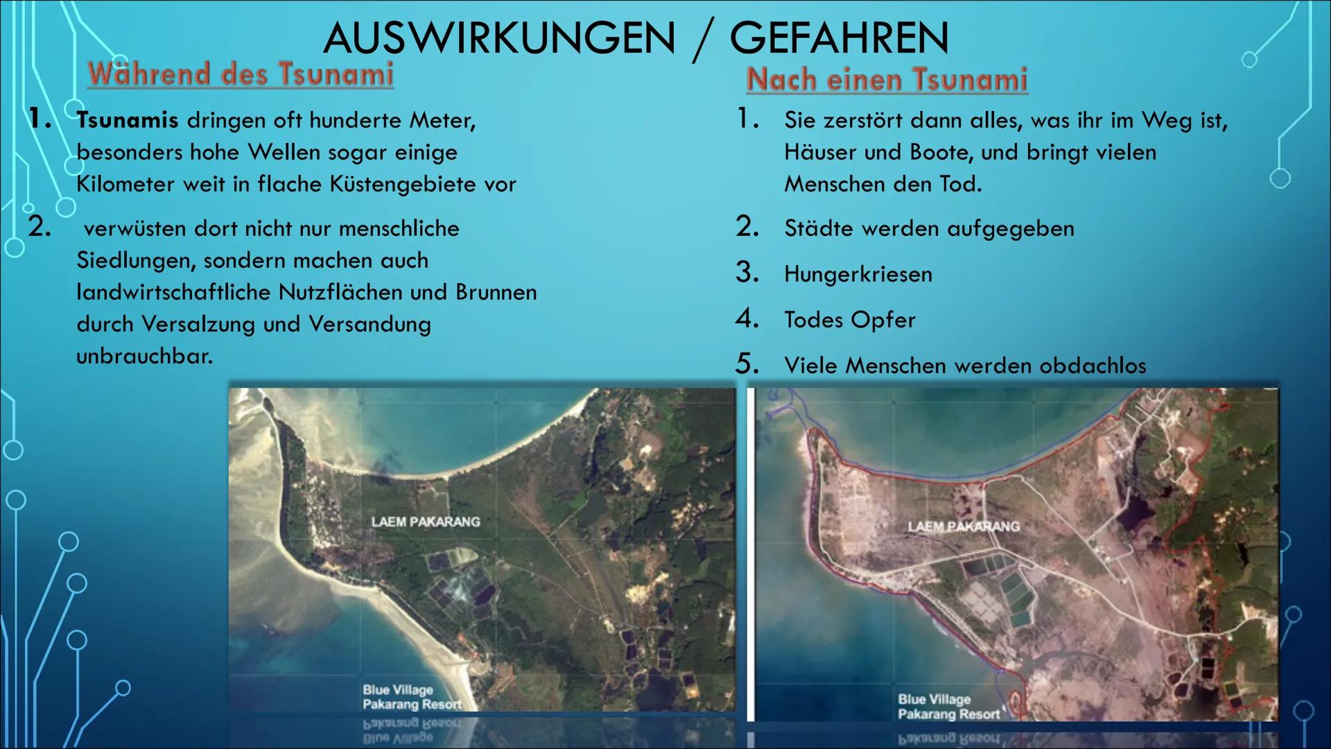 Tsunami # INHALTSVERZEICHNIS

- Was ist ein Tsunami
- Entstehung
- Ausbreitung
- Geschwindigkeit
- Eintreffen eines Tsunamis
- Auswirkungen 