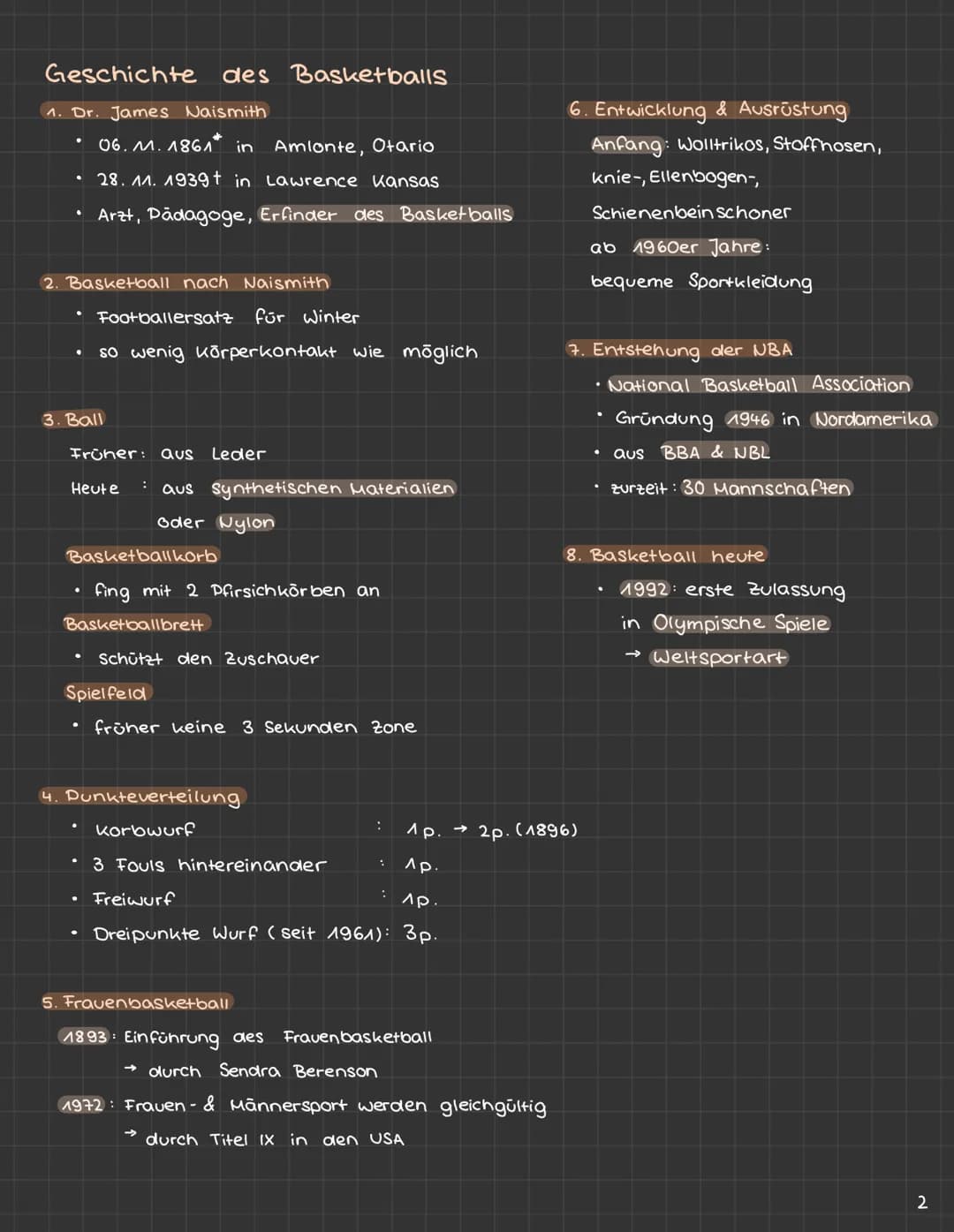 BASKETBALL
2. Tracking
Thema
• laufen mit Ball
Geschichte
Regelwerk
→ verboten
Handlungsbedingung
Passen, Fangen, Dribbling
Korbleger
Positi