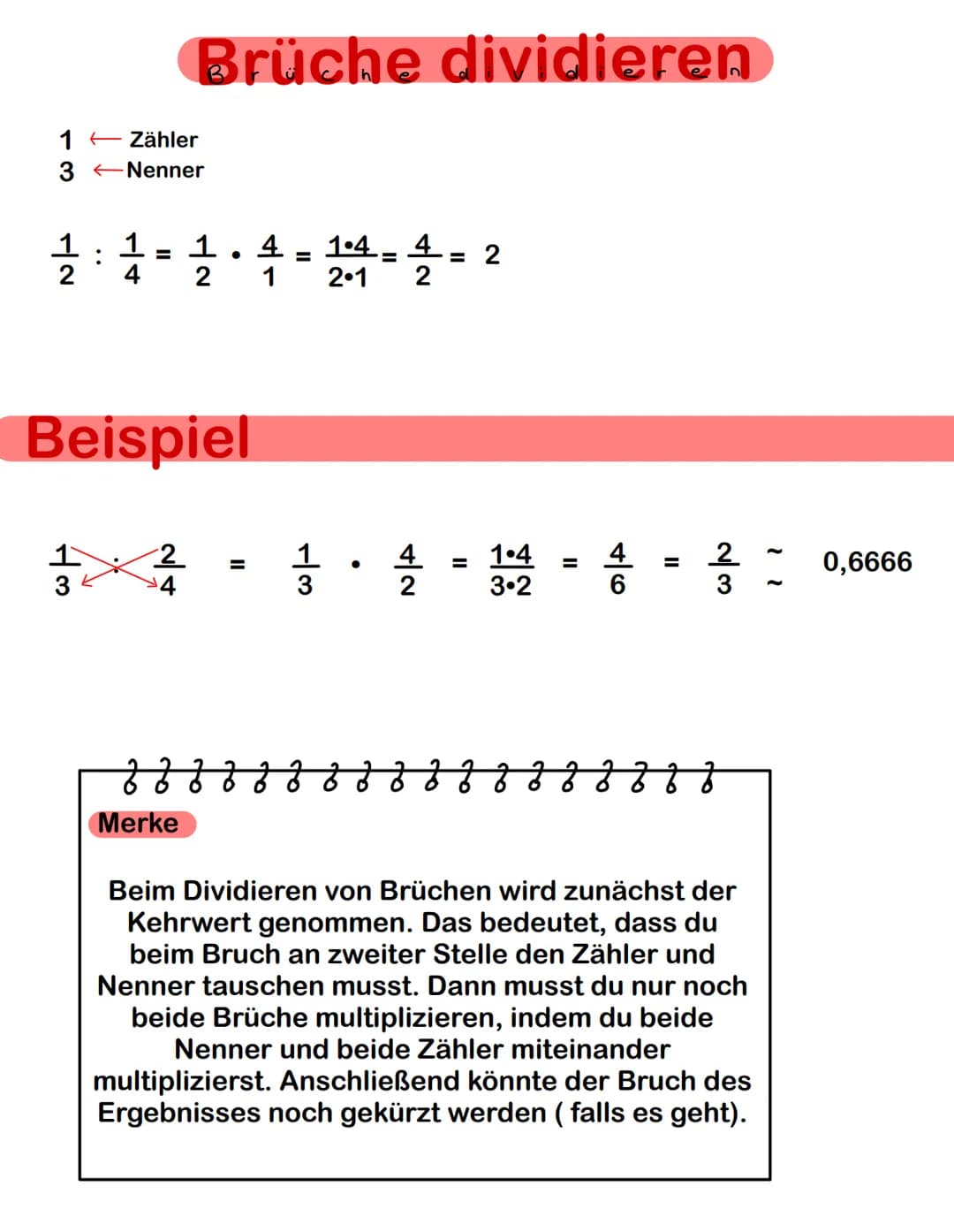 Definition
Ein Bruch stellt eine Division dar.
Echter Bruch
5-
7-
8
|
2
Unechter Bruch
Arten von Brüchen
1
Zahl
▬
Zähler
Gemischter Bruch
2
