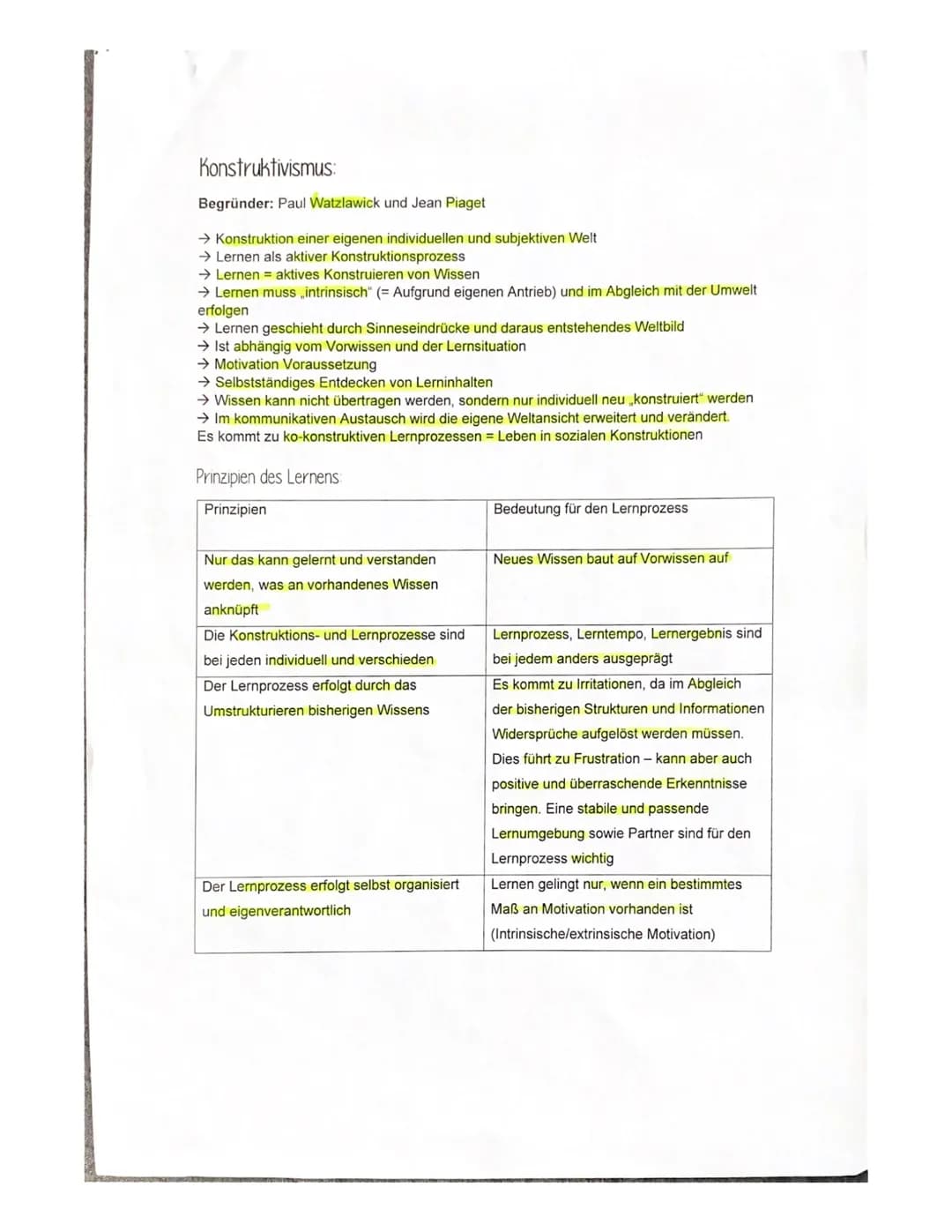 Lerntheorien
Definition Lernen:
→ Lernen ist ein lebenslanger Prozess
→ Lernen wird im Zusammenhang mit der Persönlichkeitsentwicklung betra