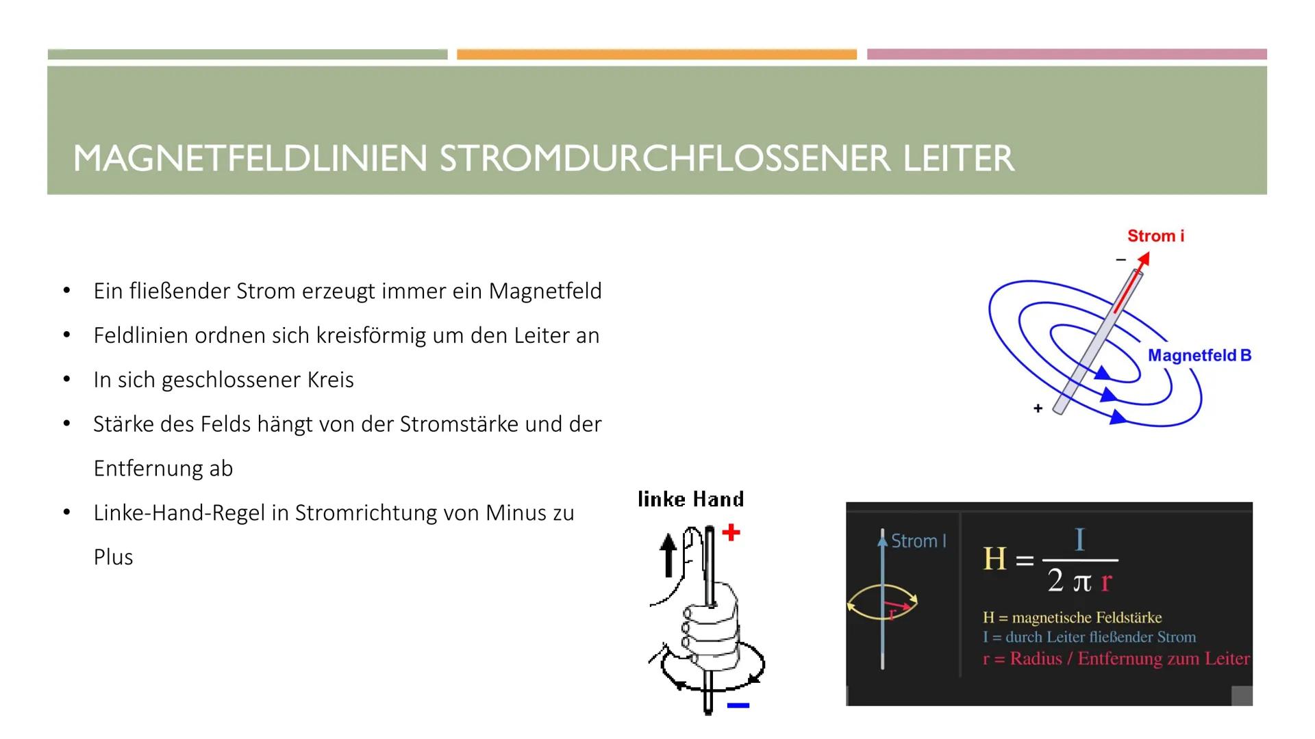 # MAGNETFELDER # MAGNETE ALLGEMEIN

- Grün: Südpol
- Rot: Nordpol
- Haben ein magnetisches Feld
- Begriff von Michael Faraday eingeführt
- W