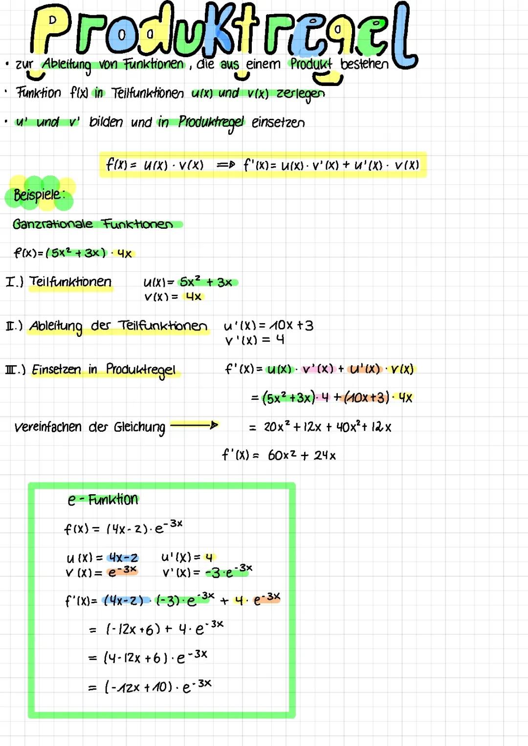 Die Produktregel 
