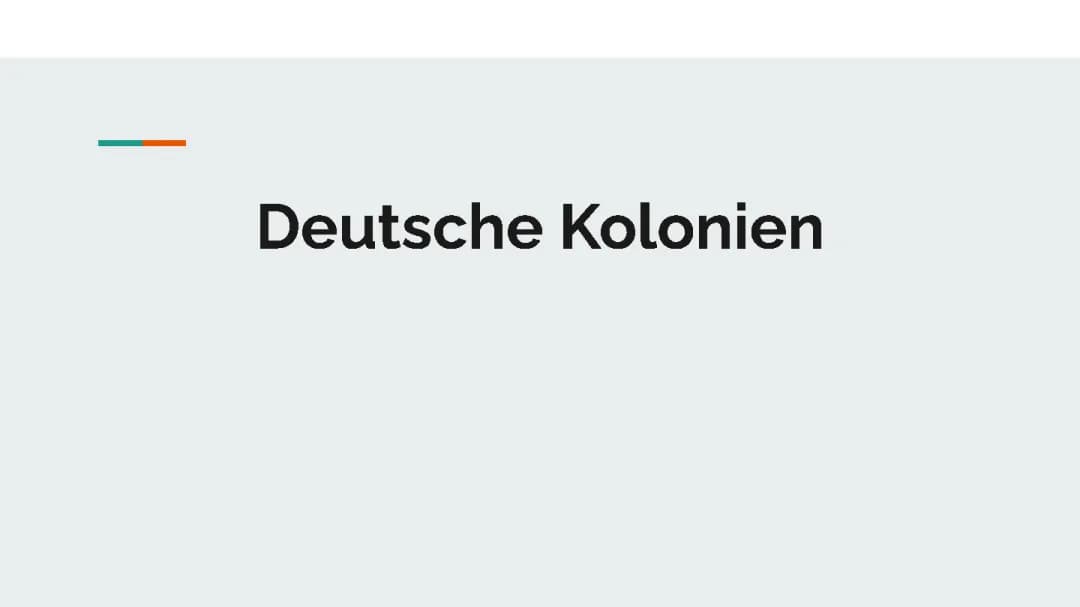 Entdecke die Deutschen Kolonien: Tabellen, Karten und die Kolonialpolitik erklärt