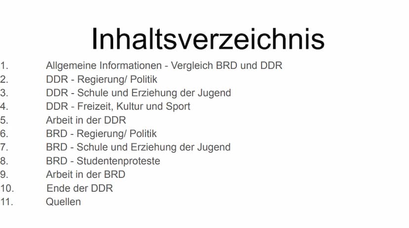 Das Leben in der DDR und BRD
BRD
Bundesrepublik Deutschland
Nordrhein-Westfalen
Rheinland-Pfalz
Saarland
Schleswig-Holstein
Hessen
Niedersac