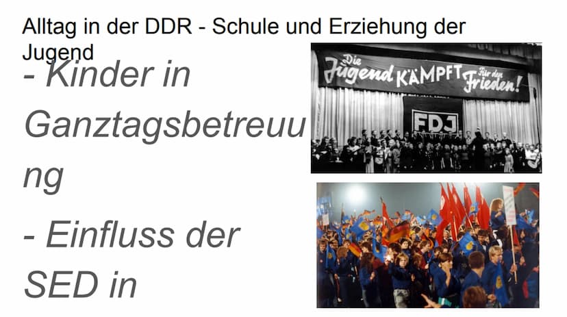 Das Leben in der DDR und BRD
BRD
Bundesrepublik Deutschland
Nordrhein-Westfalen
Rheinland-Pfalz
Saarland
Schleswig-Holstein
Hessen
Niedersac