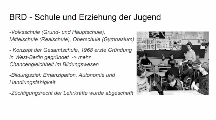 Das Leben in der DDR und BRD
BRD
Bundesrepublik Deutschland
Nordrhein-Westfalen
Rheinland-Pfalz
Saarland
Schleswig-Holstein
Hessen
Niedersac