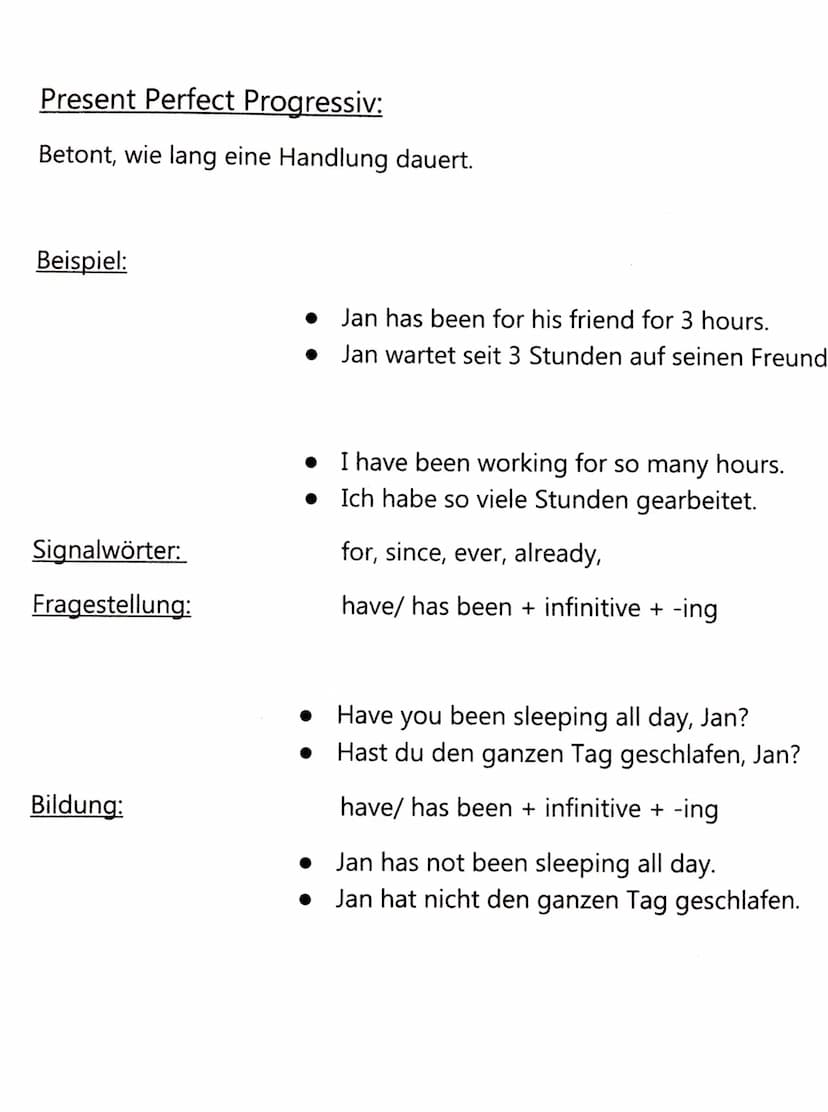 Going to Futur:
Bereits geplante zukünftige Handlungen.
Verneinte Sätze:
Englisch Zeiten
Bildung:
Pronomen + to be + not + going to + infini