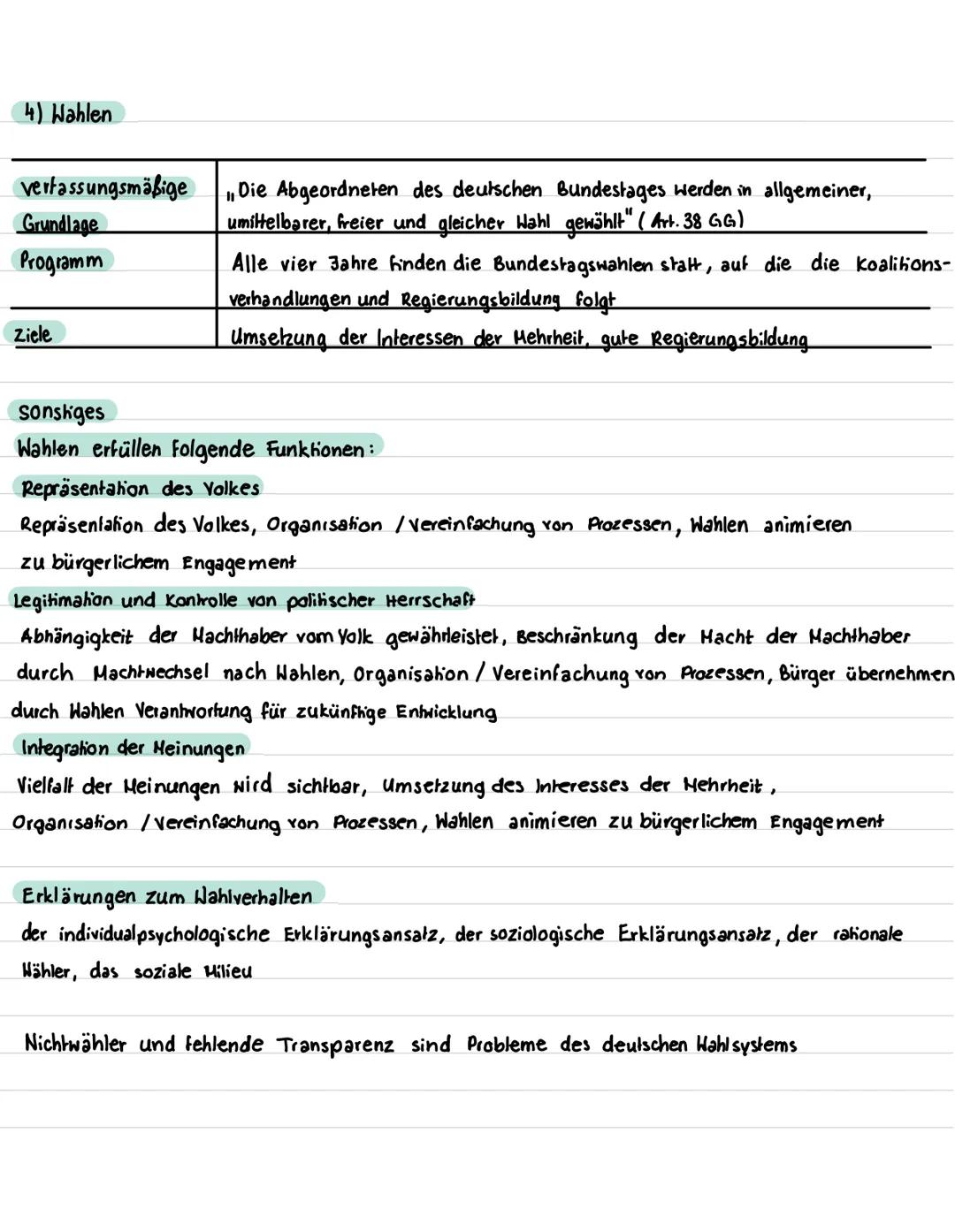 Partizipationsformen
1) Mitgliedschaft in einer Partei
2) Mitgliedschaft in einem Interessenverband
3) soziale Bewegungen
4) Wahlen
Analyse 