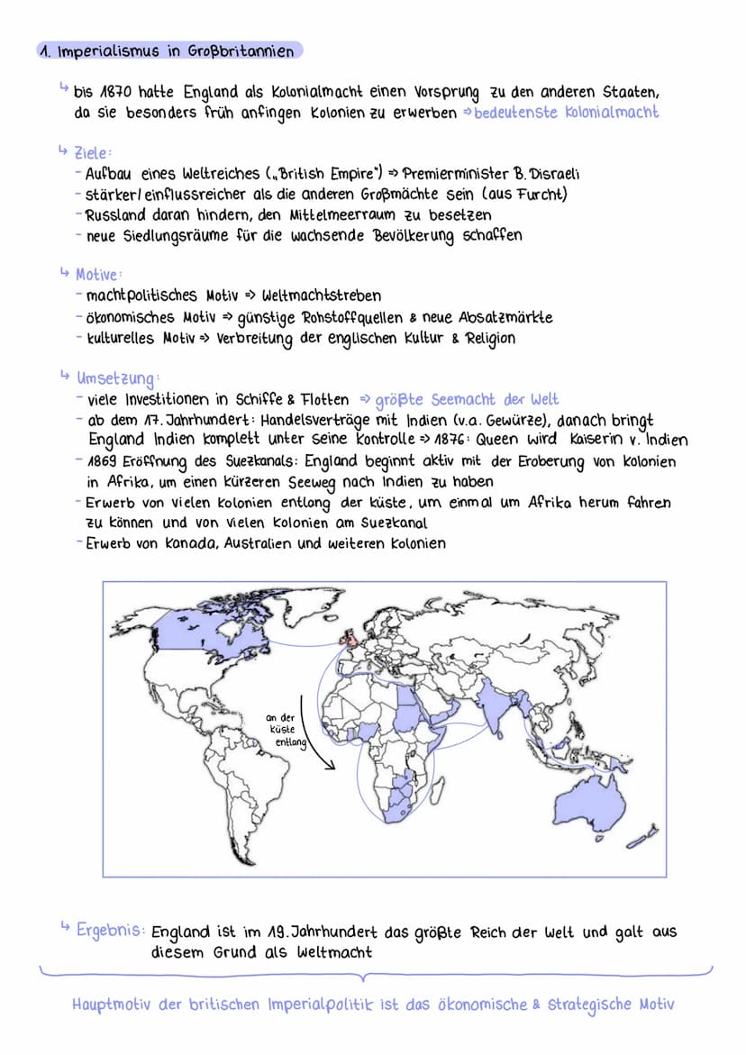 IMPERIALISMUS
Was bedeutet Imperialismus?
Der Imperialismus ist die Politik eines Staates mit dem Ziel eine Herrschaft über
ein anderes Land