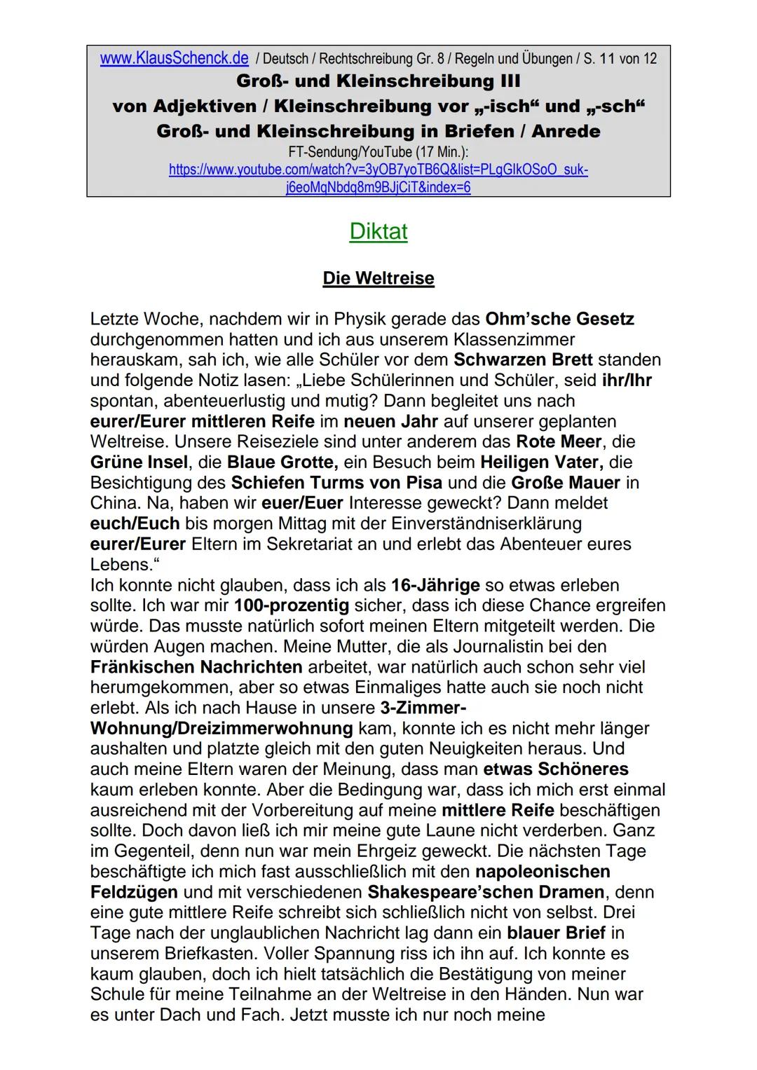 www.KlausSchenck.de / Deutsch (2008/09) / Rechtschreibung Gr. 1 / Regeln und Übungen / S. 1 von 11
s-Laute / Doppelungen / dass/das
FT-Sendu