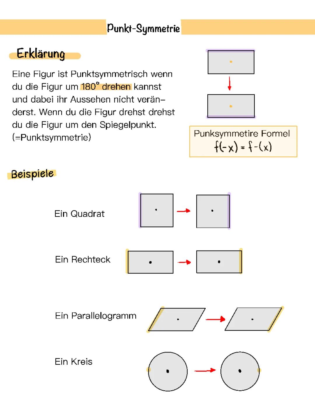 Punkt- und Achsensymmetrie