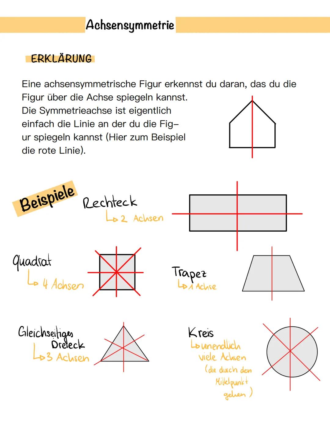 Erklärung
Eine Figur ist Punktsymmetrisch wenn
du die Figur um 180° drehen kannst
und dabei ihr Aussehen nicht verän-
derst. Wenn du die Fig