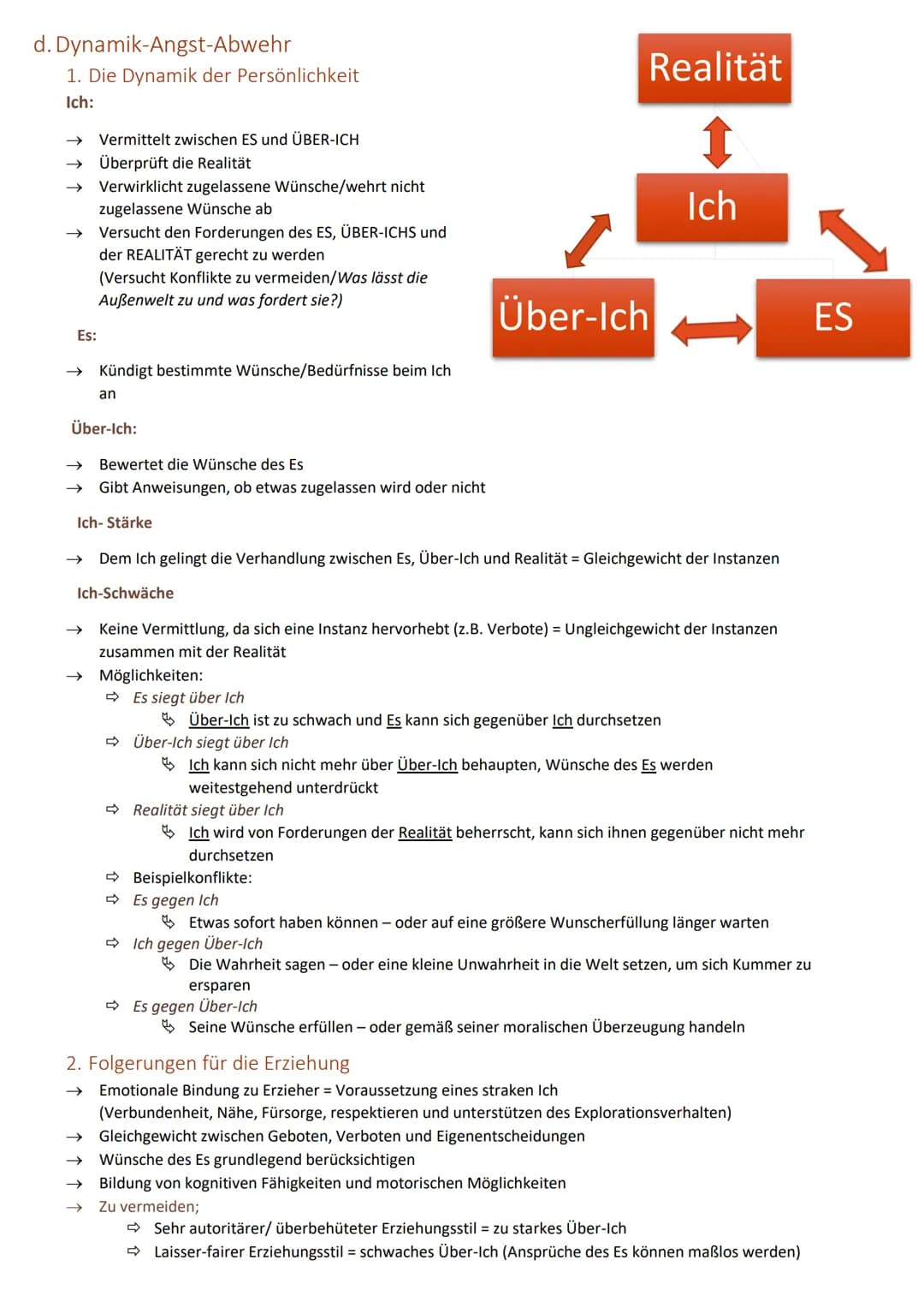 PSYCHOANALYTISCHES PERSÖNLICHKEITSMODELL
a. Grundlagen zu Person und Menschenbild
1. Grundannahmen
→→ Bestimmte seelische Vorgänge sind dem 