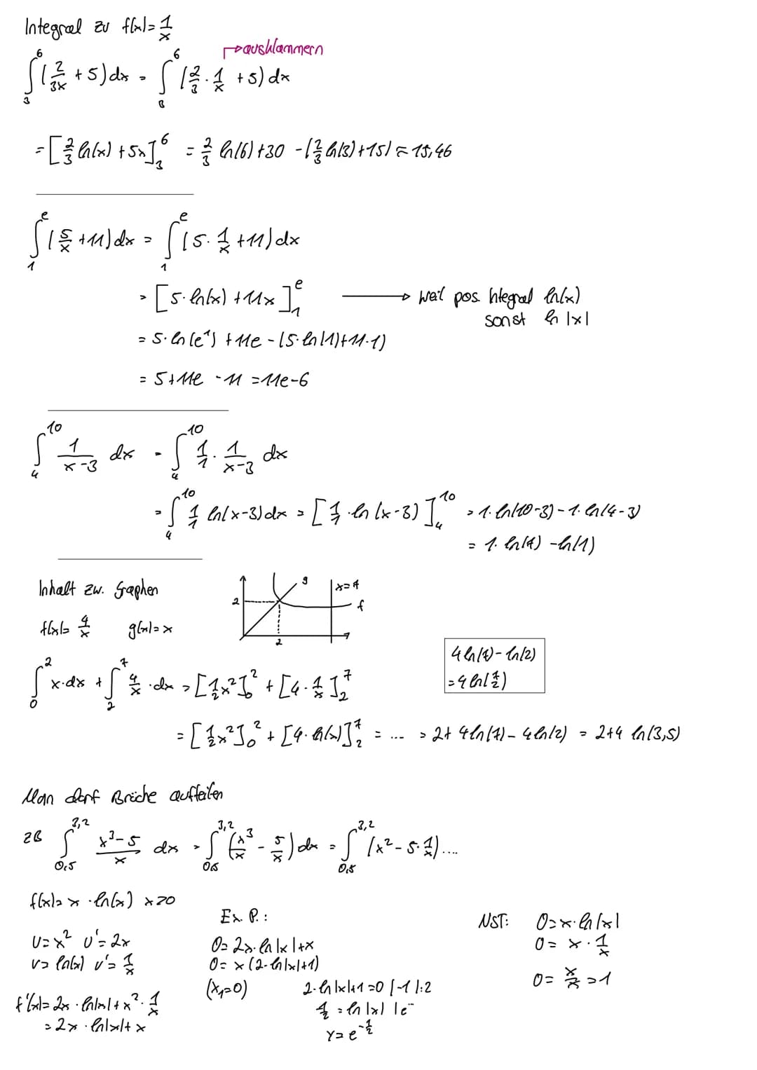 integral
1. Integral als grenzwert von Ober- and Untersumme
Obs. + Un.s. haben selben Grenzwert
- Integral beschreilet Wert gesuchten Fläche