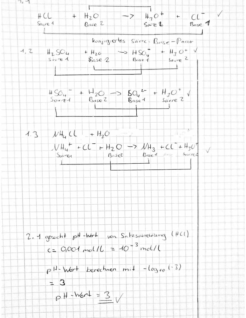 1.
Formulieren Sie für die folgenden Reaktionen die Reaktionsgleichung und geben Sie für jedes
reagierende Teilchen an, ob es im Sinne der T