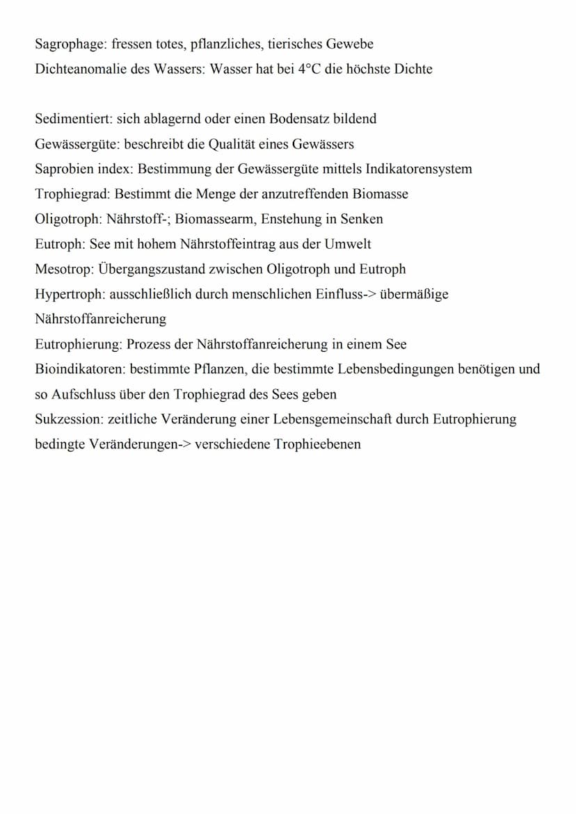 Was ist das Ökosystem See?
o Besteht aus vielen verschiedenen
Pflanzen und Tieren, die dort
zusammenleben (Biozönose)
o Unbelebter teil des 