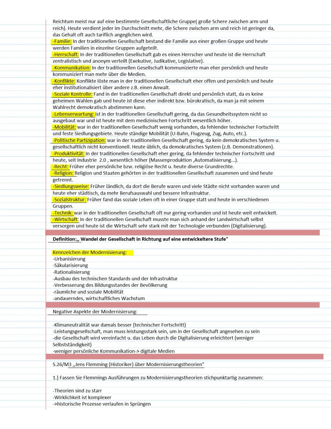 1.3 Kernmodul: Modernisierung
Dienstag, 26. Oktober 2021 13:15
S.24/M1,,Traditional und Modern"
Der deutsche Historiker Hans-Ulrich Wehler h